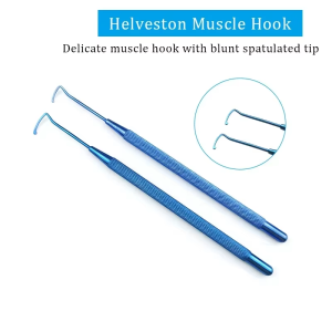 Titanium Muscle Hook Ophthalmic Instrument Helveston Muscle Hook Eye Tools