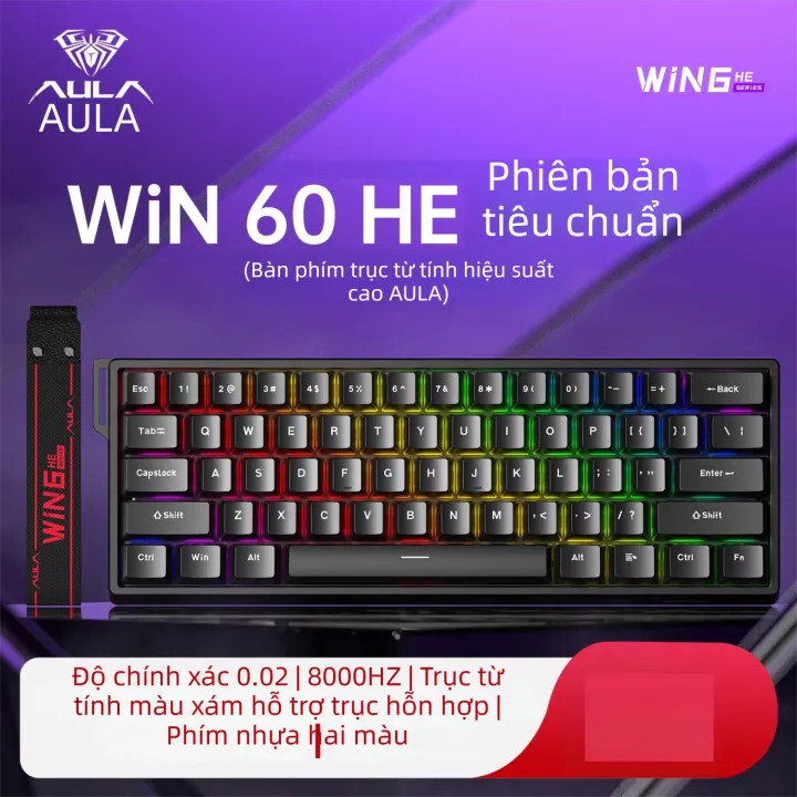 AULA | Bàn phím cơ trục từ WIN60hePRO tùy chỉnh có dây hiệu năng cao dành riêng cho game FPS CS | BigBuy360 - bigbuy360.vn AULA | Bàn phím cơ trục từ WIN60hePRO tùy chỉnh có dây hiệu năng cao dành riêng cho game FPS CS | BigBuy360 - bigbuy360.vn