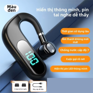 YINGJUREN | Tai Nghe Bluetooth Dài Giờ Gắn Tai Đơn HD Cho Lái Xe Pin Trâu 3000mAh Hộp Sạc