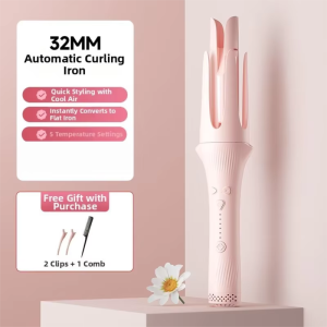 MinHuang | Automatic Big Waves Negative Ion Straight & Curl Dual Use 32mm Hair Curling Iron