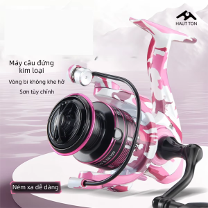 HAUT TON | Máy câu Lure họa tiết Graffiti thân kim loại thép không gỉ hỗ trợ ném xa