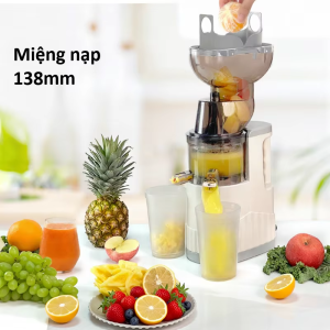 MOKUSAN | Máy ép chậm công nghiệp MOKUSAN (SJQ-02A) - Miệng Rộng 138mm Ép Cả Quả Công Suất 250W Tách Bã Tự Động