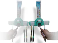 Toothpaste and Toothbrush Holder Dispenser Storage