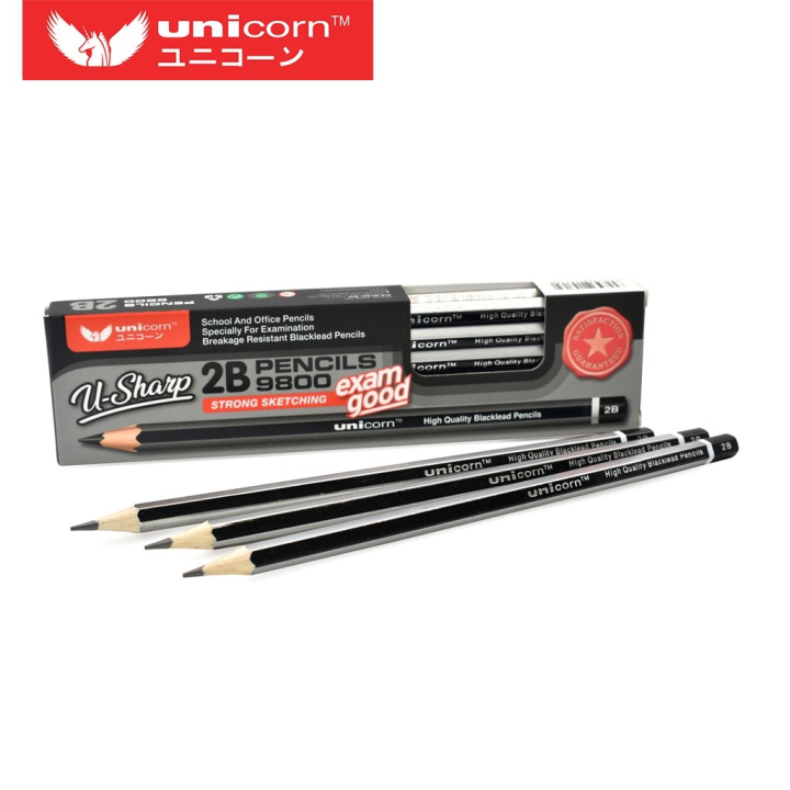 Unicorn 2B Pencil B-9800-12'S | Lazada