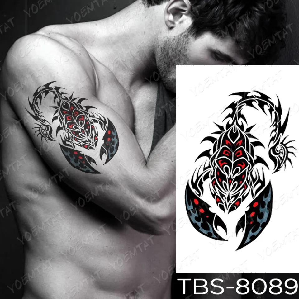 Scorpion Tattoo Tribal Waterproof Men and Women Temporary Body