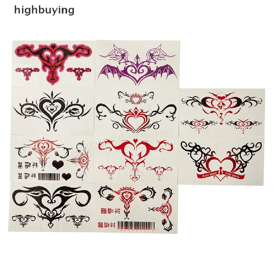 HBMY 10/20 Pcs Tatoo Sex Waterproof Temporary Tattoos Womb Fake Tattoos  Stickers HBB | Lazada