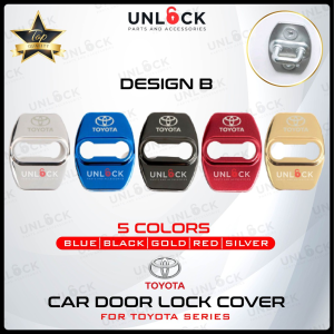 UNLOCK🔓 1Pcs Car Door Lock Protection Cover Door Latch Stainless Steel Honda Proton Toyota Perodua Myvi Alza Viva Axia Bezza Hrv Brv Jazz City Crv Civic Accord Automobile Automotive Car Accessories Aksesori Kereta 汽車用品 車內用品 車內裝飾 汽車裝飾