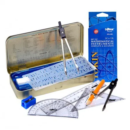 Dolphin Mathematic Instruments Geometry Set / Math Set DOL-602 | Lazada