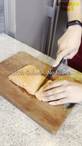 Kyndred Paws Freeze-Dried Salmon Treats for Cats & Dogs | Single-Ingredient Seafood (Fillet & Cubes)