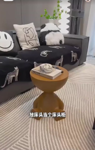 Bàn Trà Nhỏ Bàn Phụ Di Động Hình Gấu 2IN1 Dễ Thương Bàn Trà Ban Công