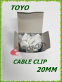 OK-IN / TOYO CABLE CLIP - 20MM (40PCS PER/BOX) AND 25MM (30PCS PER/BOX). 