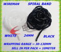 WIREMAN SPIRAL BAND 24MM BLACK AND WHITE - WRAPPING RANGE (30-130MM) - PER PACK - 10 METER. 