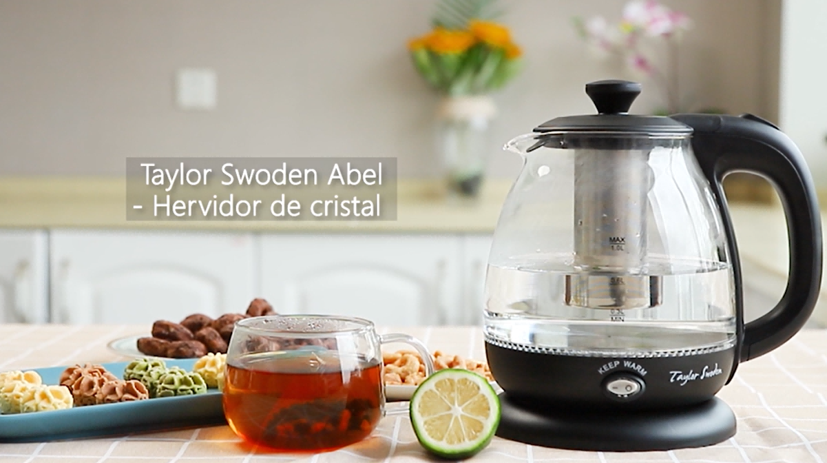 Taylor Swoden Hervidor de Agua Eléctrico con Iluminación LED, con Infusor y Filtro Extraíble, Función Mantener Caliente, Rápida Ebullición. (1L, 2200W) - 1