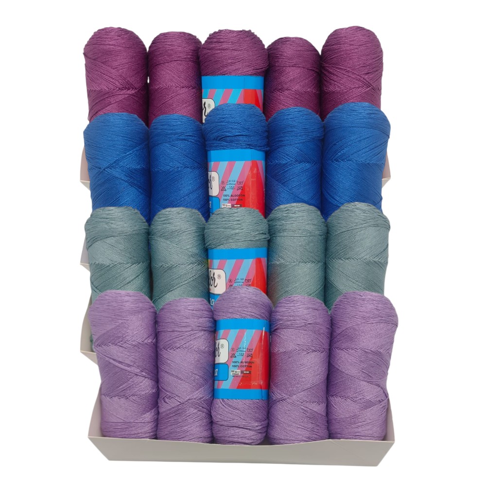 Lote de 20 Ovillos de Algodón Puro Luz Color – Zepelin  100g y 400m por Ovillo  Ideal para Tejer y Ganchillo lanas luz color - 1