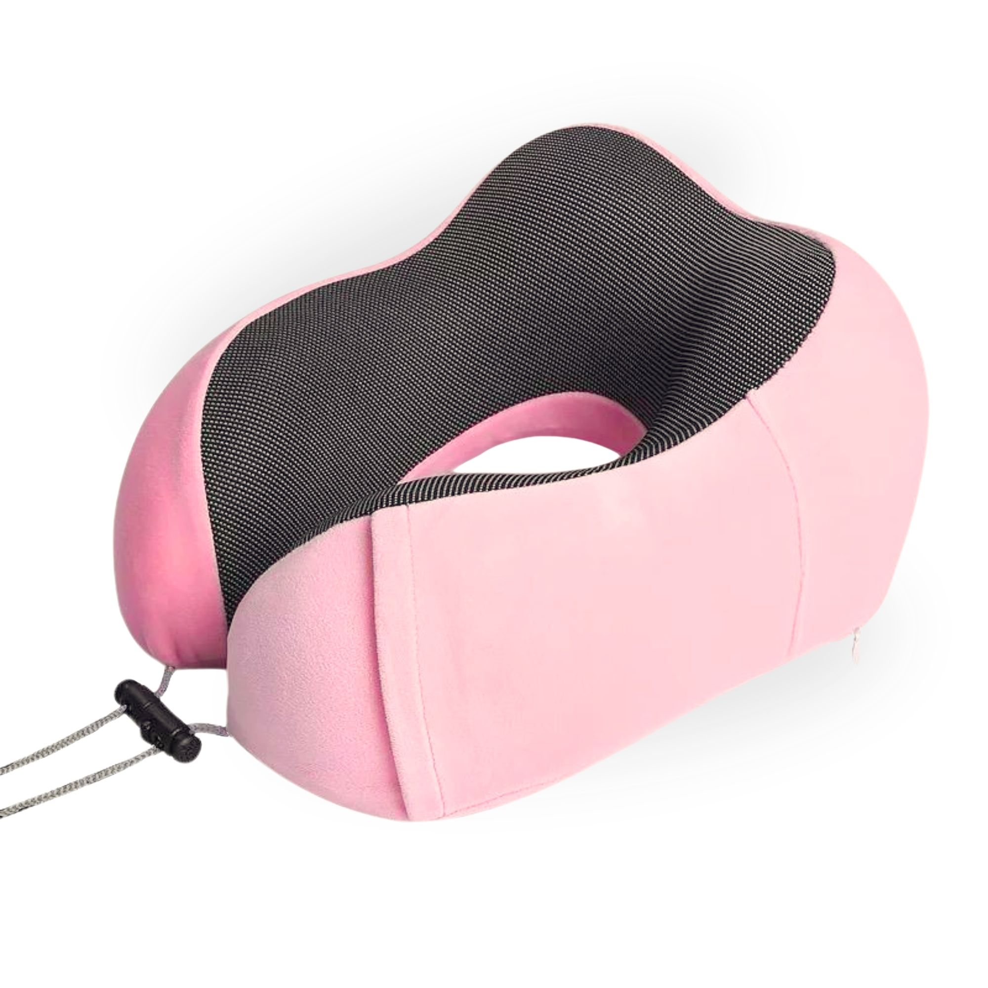 MAGIC SELECT Almohada de Viaje para Cuello. Cojín Cervical de Espuma Viscoelástica para Avión, Coche. Almohada de Cuello Ergonómica Ajustable y Suave para Dormir, con Bolsillo para Móvil y Funda Lavable. - 1