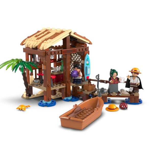 LEGO® ONE PIECE Cabaña del Pueblo Molino Kit de Construcción, Juguete Para Interpretar Historias de Piratas, Decoración de Estilo Anime, Juego Para Niños y Niñas 75636 - 1