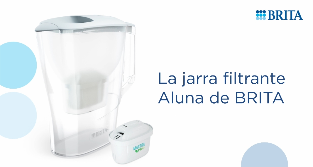 BRITA Jarra Filtrante Aluna Blanca | Incluye 1 Filtro MAXTRA PRO All-in-1 | Filtra hasta 150L | Elimina cal, cloro, metales y contaminantes | Mejora el sabor del agua | Diseño compacto y elegante | Compatible con filtros MAXTRA PRO | Sin BPA - 1
