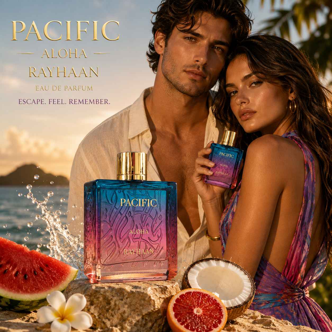 Rayhaan Pacific Aloha EDP 100 ml Unisex · Perfume Árabe Acuático Tropical Larga Duración — oferta en Miravia