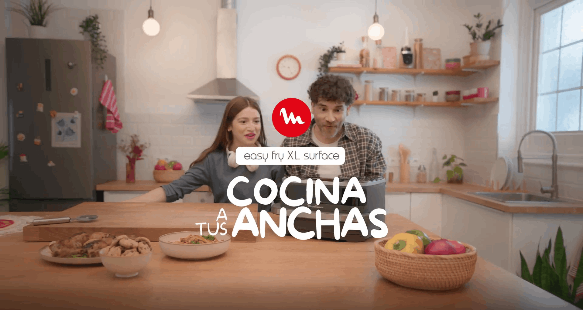 Moulinex Freidora de Aire, Easy Fry XL Surface, 4 L, Superficie XL, 2200 W, 9 Programas Automáticos, 70% Ahorro Energético, Diseño Compacto, Panel Digital, Ventana Visualización, App Moulinex, AL4018 - 1