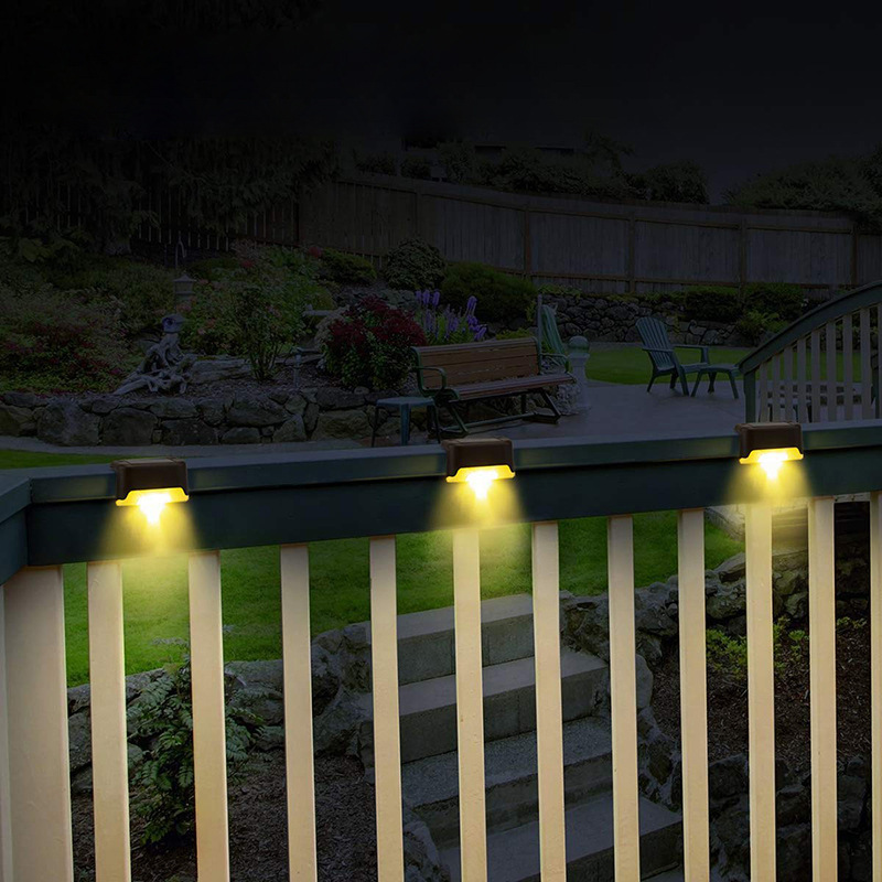 12 luces solares para cubierta, acabado de bronce, impermeable, lámpara solar LED para caminos al aire libre, patio, escaleras, escalones y vallas. (Luz blanca, luz cálida y luz de color son opcionales.) - 1