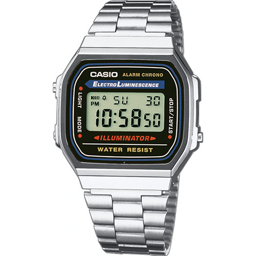 RELOJ CASIO A168WA-1YES UNISEX RETRO VINTAGE - 1