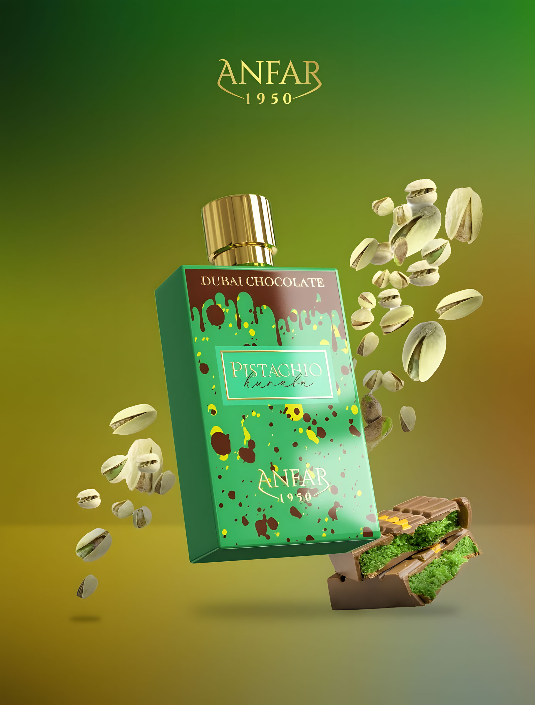 Perfume Pistachio Kunafa Dubai Chocolate de Anfar 80ml - 1