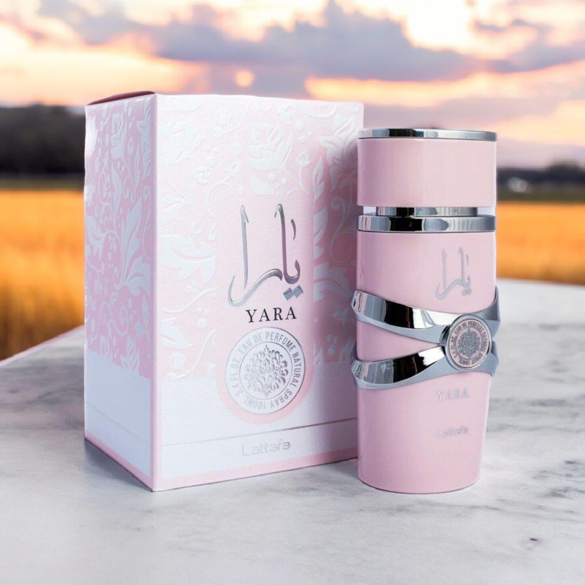 Perfume arabe Yara Rosa ,100ml., concentrado, de alta calidad, fragancia duradera. Perfumes arabes de moda, para mujer, traido de Dubai. Olor dulce, avainillado y floral. - 1