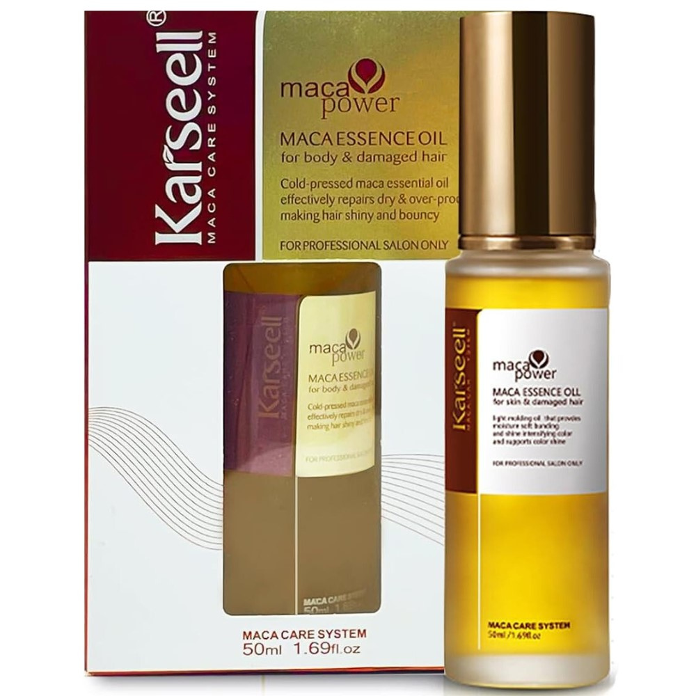 KARSEELL Sérum Capilar de Aceite de Argán Marroquí Aceite para el Pelo Hidratación Reparación Profunda Colágeno Aceite Cabello Pelo Seco y Dañado - 50 ml. - 1