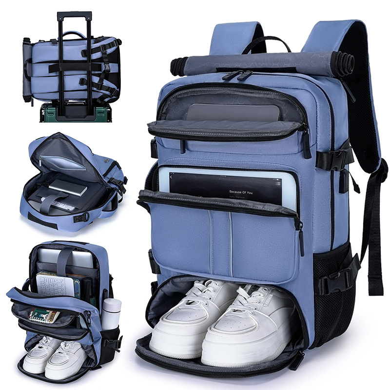 Mochila unisex de senderismo de gran capacidad con correas ajustables y compartimento para zapatos, ideal para acampar al aire libre, para la universidad, para el trabajo, apta para portátiles de 16 pulgadas y libros. - 1