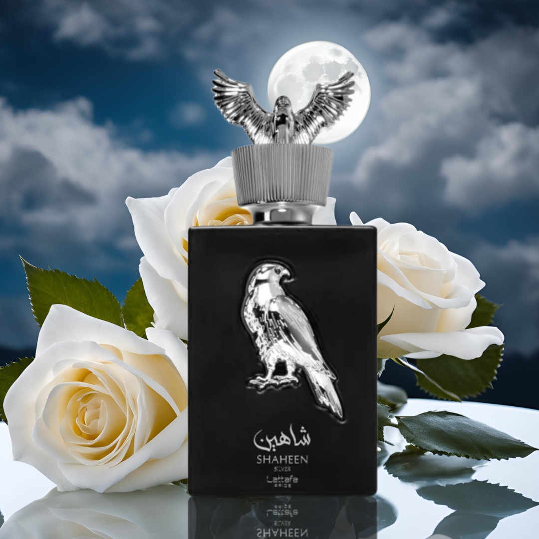 Lattafa Shaheen Silver Perfume Hombre 100 ml – Fresco y Amaderado, Elegante, Larga Duración, 100% Original - 1