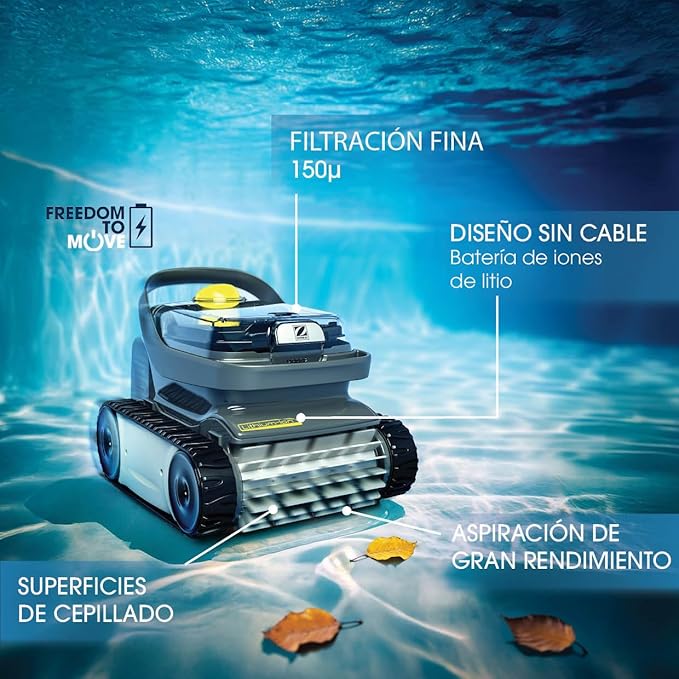Zodiac Pixel OP 32 Robot Limpiafondos Piscina hasta 8x4m | Batería Litio | Sin Cable | Ciclo 2H - 1