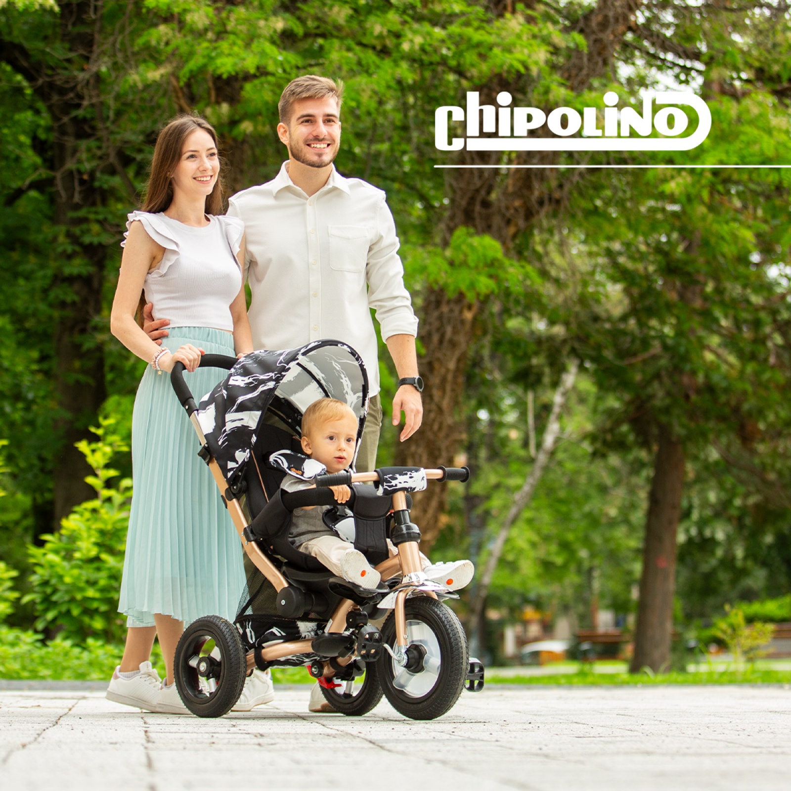 Chipolino Triciclo evolutivo, reclinable con ruedas de goma hinchables BOLIDE de Chipolino - 1
