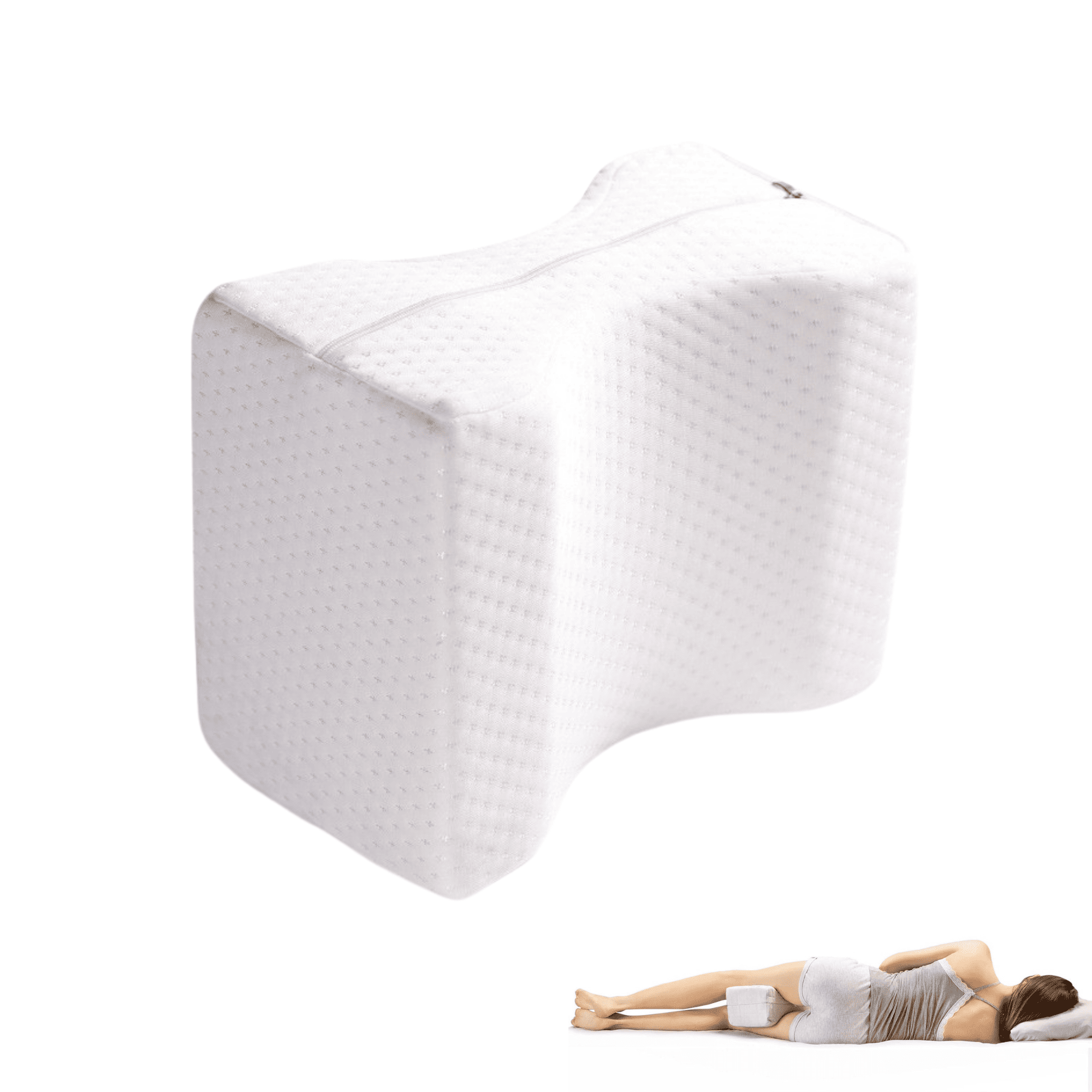 MAGIC SELECT Almohada para Dormir de Lado. Cojín Ergonómico para Rodillas con Espuma Viscoelástica. Funda Lavable de Poliéster. Soporte para Piernas, Caderas y Espalda - 1