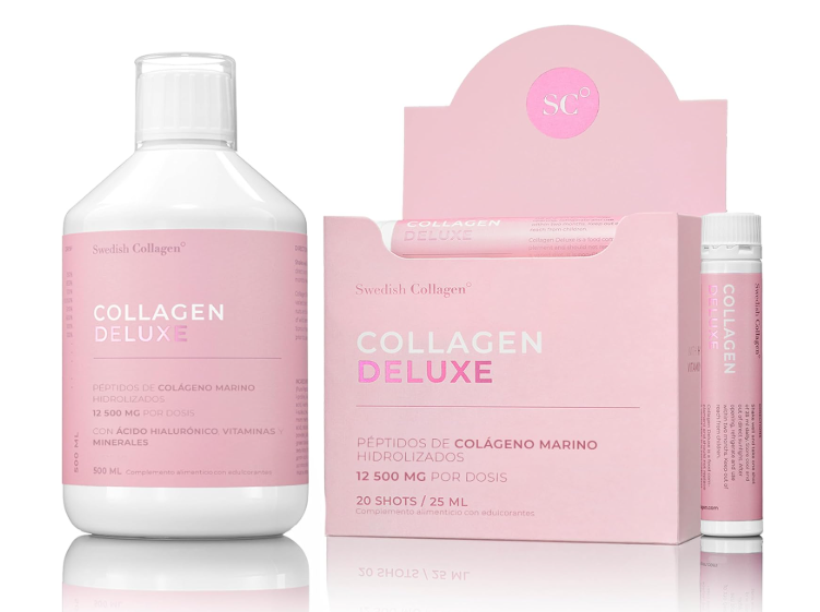 Pack Ahorro Collagen Deluxe 500ml + 20 shots I Maxima potencia 12500 mg Colágeno Marino (Tipo I y III) I Ácido Hialurónico, Biotina, Vitamina C I Sin Azúcar - Suministro para 40 Días - 1