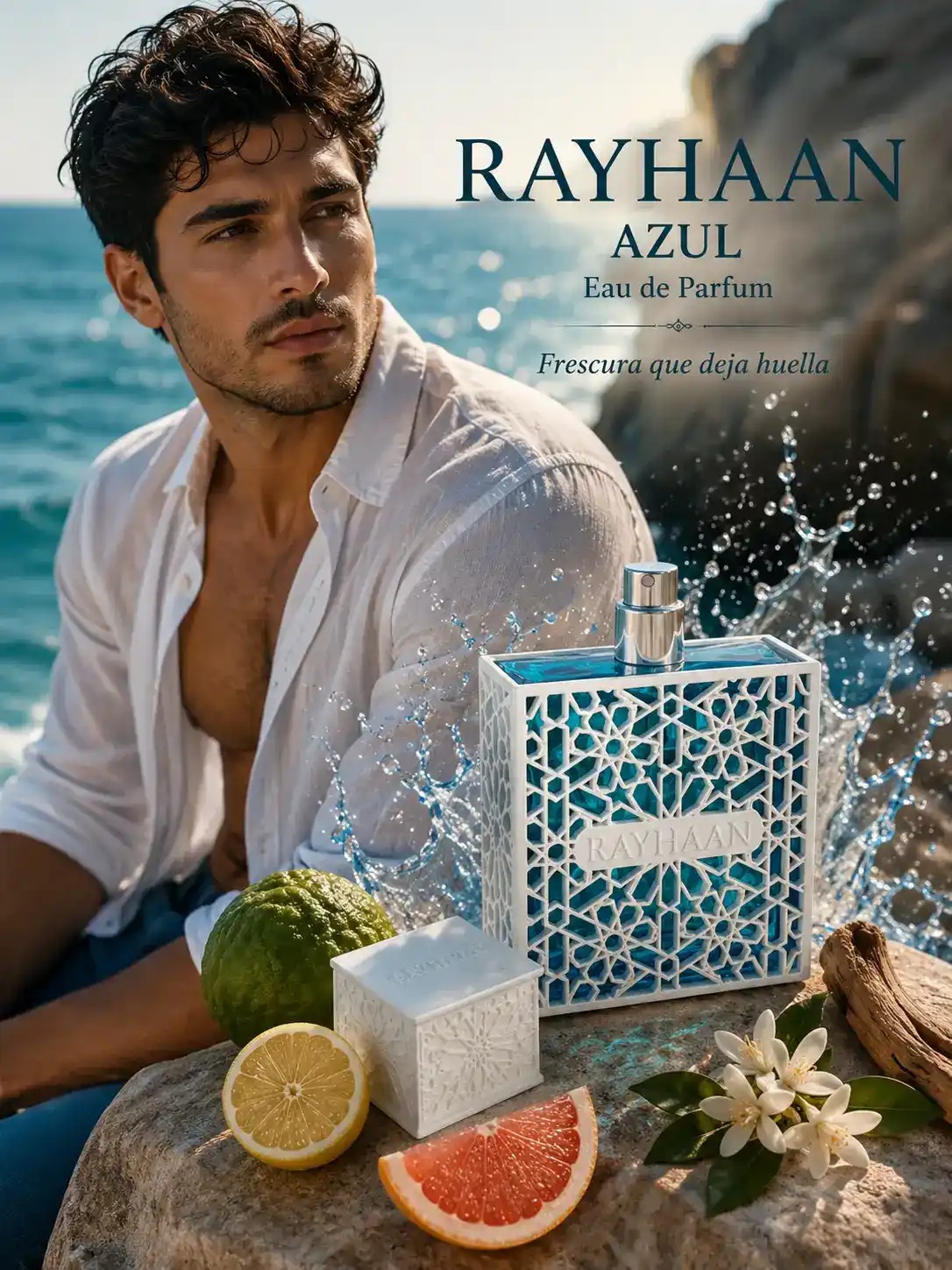 Rayhaan Azul EDP 100 ml - Perfume Hombre Cítrico Acuático Ideal Verano — oferta en Miravia