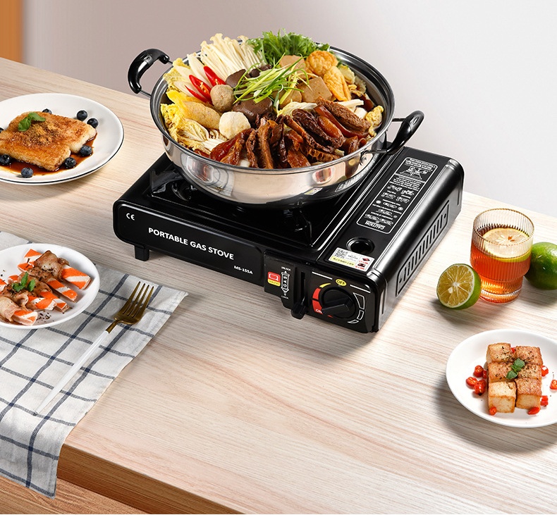 Horno portátil para exteriores tipo camping gas, estufa de butano para parrillas y fondue en exteriores, con funciones de cocina doméstica a gas (estufa de butano) - 1