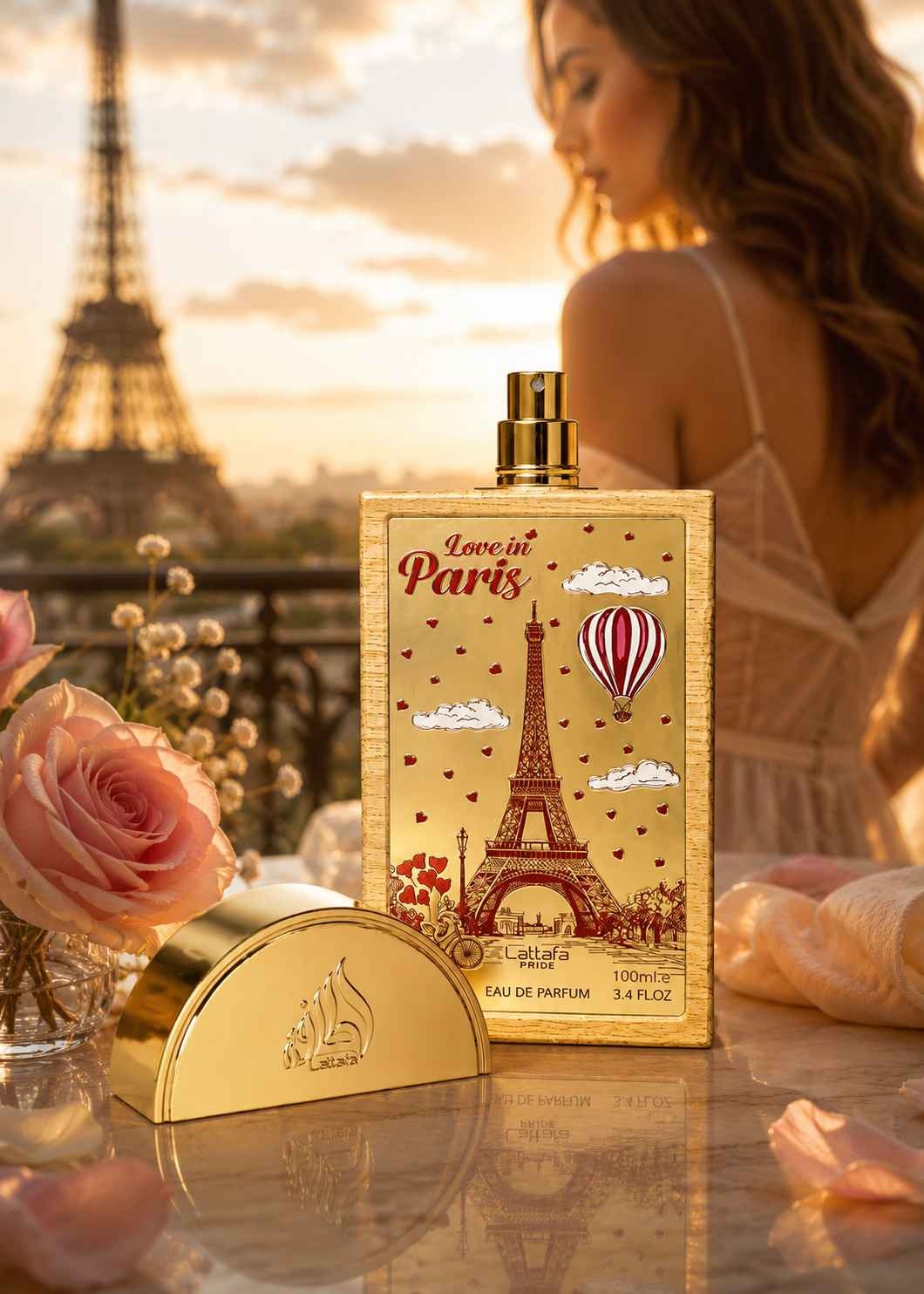 Lattafa Pride Love in Paris Eau de Parfum 100 ml Mujer | Perfume Árabe Gourmand con Vainilla, Praliné y Flores Blancas… — oferta en Miravia