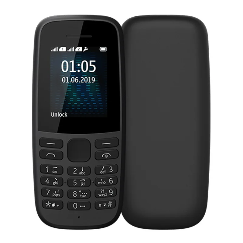 Teléfono Nokia 105 Dual SIM Negro – Phone Libre para Adultos con Teclado Físico, Móviles Baratos con Radio y Linterna - 1