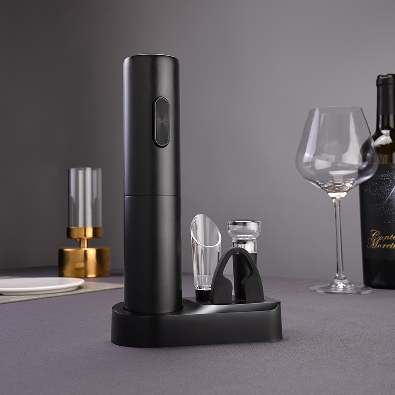 Kit Eléctrico para Abrir Botellas de Vino Kolitong (Caja Regalo Elegante) | Abridor Un Toque + 6 Piezas de Utensilios de Vino | Base Portátil · Inoxidable Profesional · Ideal para Hogar y Fiestas KB1-602201 - 1