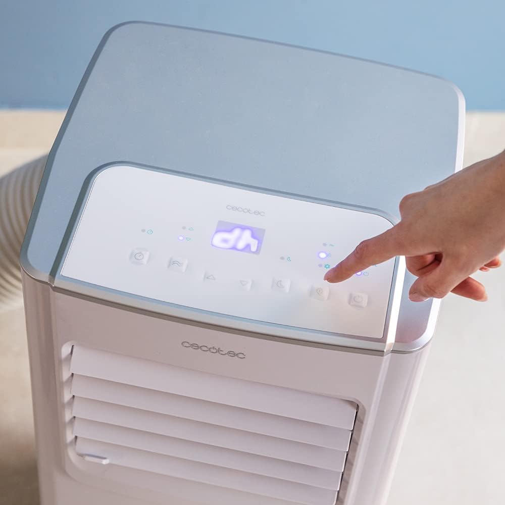 Cecotec Aire Acondicionado Portátil con Mando a Distancia ForceClima 7100 Soundless, 7000 BTU, Pantalla LED, 4 Modos, 2 Velocidades, Cobertura hasta 20 m2, Kit de instalación de ventana incluido - 1