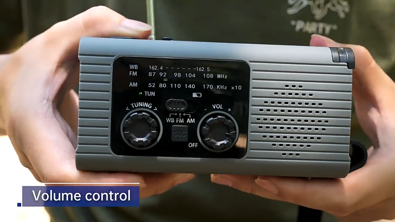 Radio portátil de Banda completa antidesastres Manual DE EMERGENCIA múltiple Radio Solar Máquina FM - 1