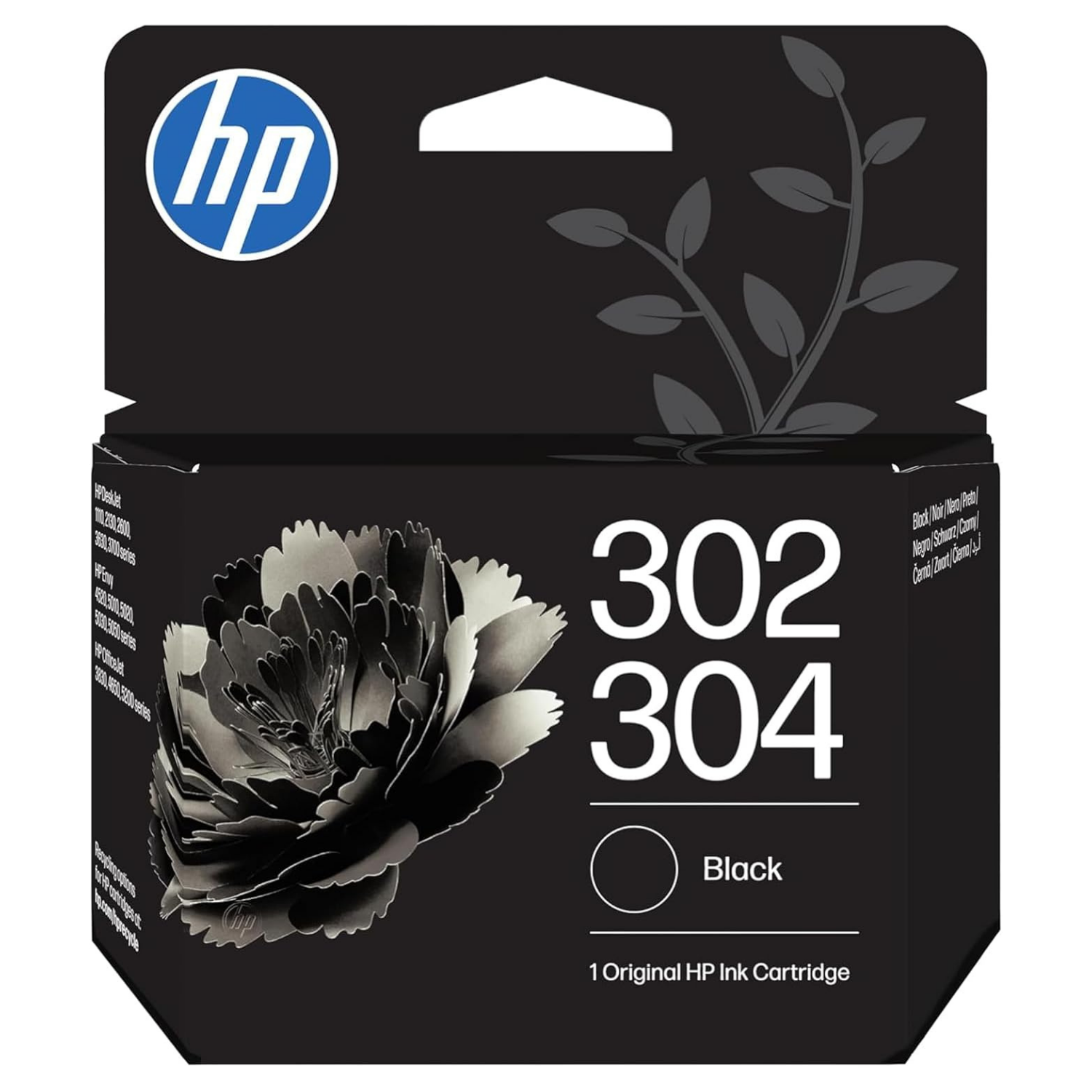 HP  302 / 304 (N9K06AE) Negro - Cartucho de Tinta Original | Compatible con Impresoras de Inyección de Tinta HP DeskJet 1110, 2130, 2620, 2622, 2630, 2632, 2633, 2634, 3630, 3720, 3730, 3733, 3735, 3750, 3760, 3762, 3764, HP Envy 4520, 4522, 4523, 4528 - 1