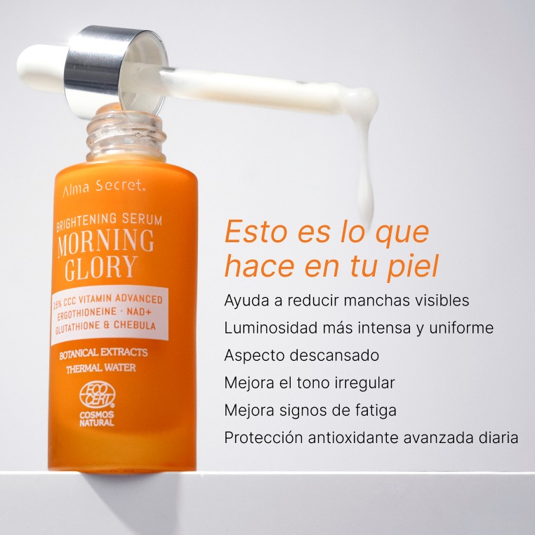 Alma Secret Morning Glory Brightening Serum 30 ml Vitamina C Avanzada con NAD+, Glutatión y Chebula — oferta en Miravia