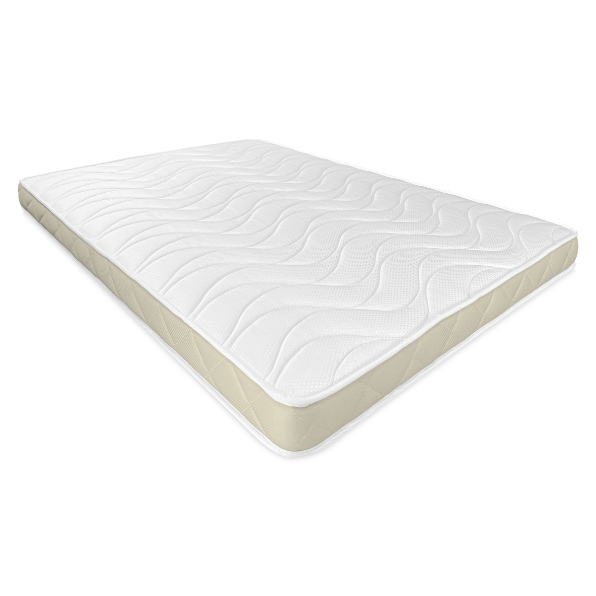 Colchón Juvenil Juma - Viscoelástico - Altura 13cm - Calidad alta - Firmeza Media - Transpirable - Somnia Descanso - Blanco/Beige - Fabricado en España - Tecnología anti ácaros - 1