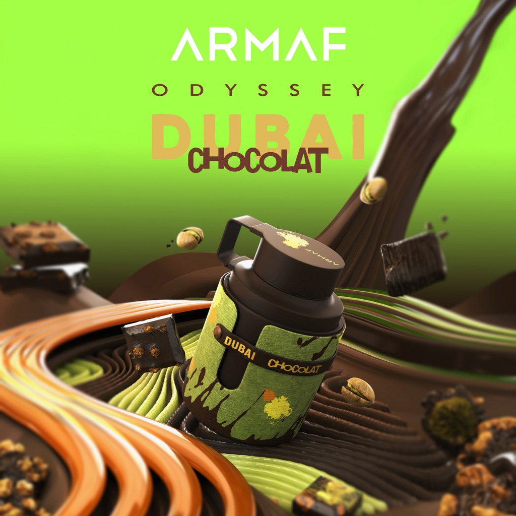 Armaf Odyssey Dubai Chocolat Eau De Parfum Unisex 100 ml Una dulce mezcla de nueces de café, pistacho y caramelo con rico chocolate y vainilla. - 1