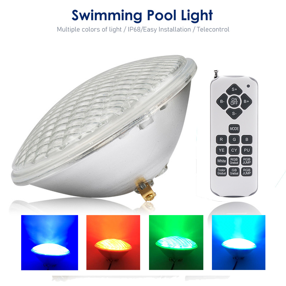 PORCHEDDU Luz LED para Pool Modelo Gruelo RGB Vidrio Lámpara Subacuática de 18W Siete Colores de Luz - 1
