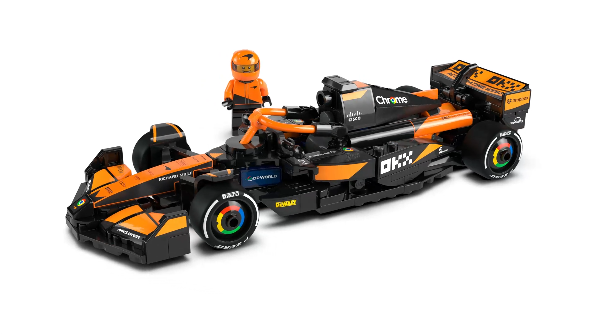 LEGO 77251 Speed Champions Coche de Carreras McLaren F1 Team MCL38, Vehículo de Fórmula 1 de Juguete, Maqueta de Construcción con 1 Minifigura de Piloto, Regalo para Niños y Niñas de 10 Años o Más - 1