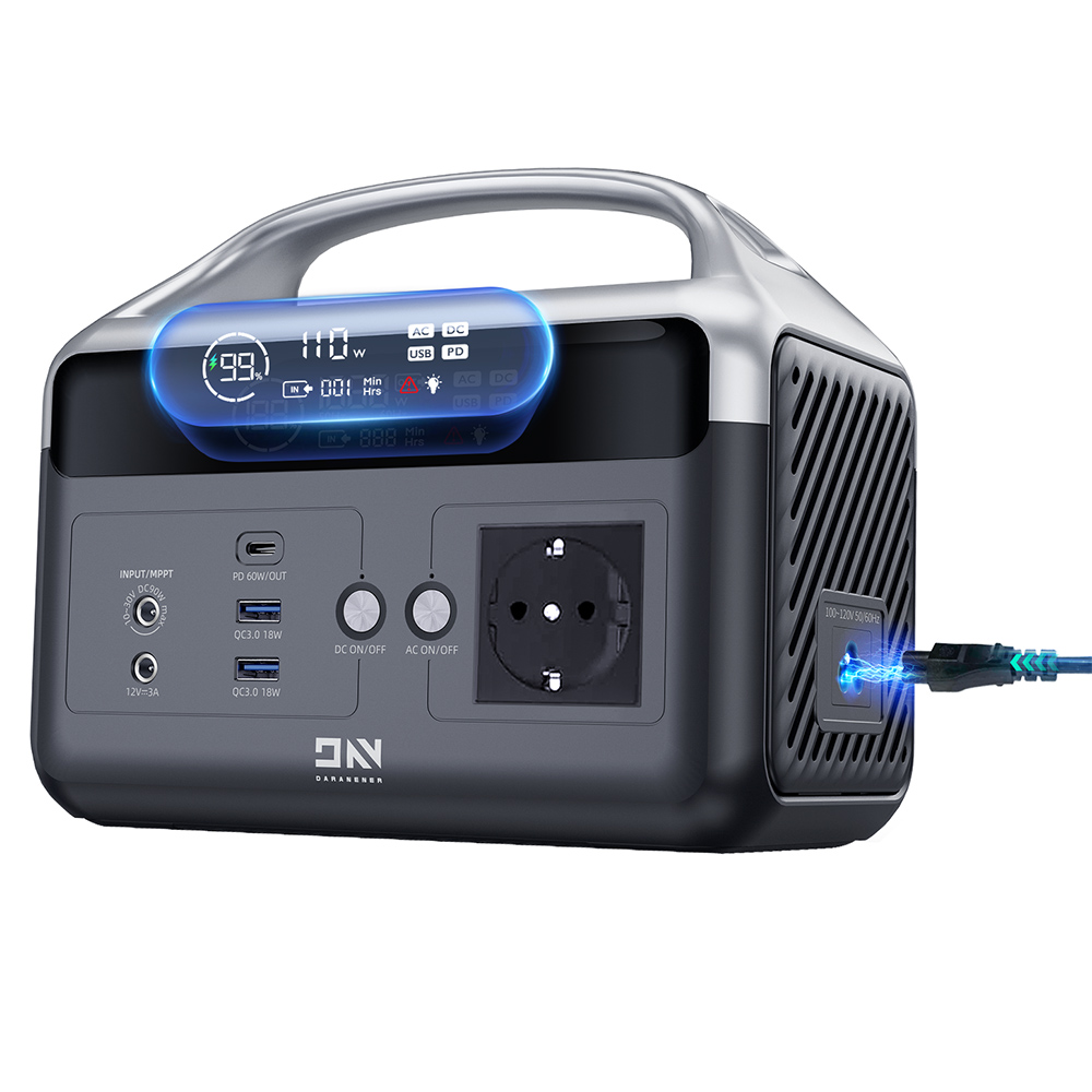 DaranEner NEOZ Estación de Energia Portátil kit supervivencia 72 horas, generador de luz inverter electrico solar portatil, ,cartuchos de gas,300W, Batería Externa LiFePO4 179.2Wh, Linterna LED, Carga Rápida en 1.5 horas, supervivencia grupo electrogeno - 1