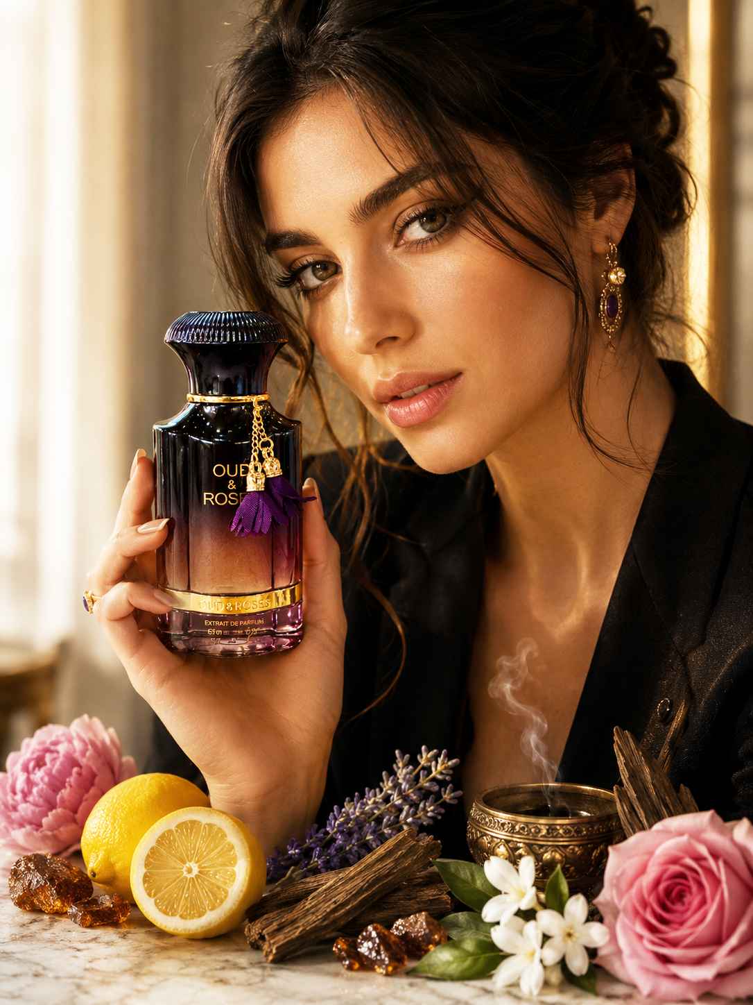 Oud & Roses Ahmed Al Maghribi EDP 60 ml · Perfume árabe rose oud elegante y duradero — oferta en Miravia