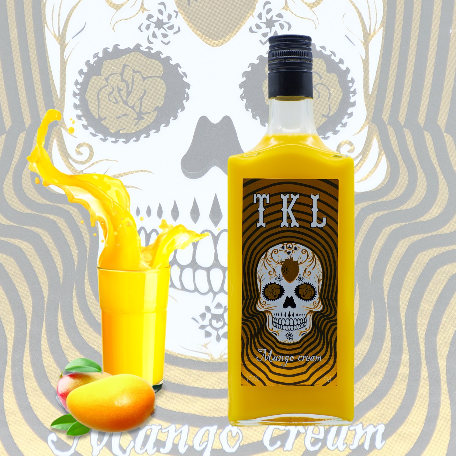 Destileria Acha TKL Crema de Mango - botella de 700 ml - 1